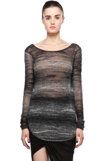 Helmut Lang Distorted Mohair Pullover in Black - Lyst