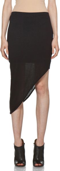 Helmut Lang Helmut Kinetic Angle Skirt in Black - Lyst