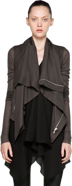 Rick Owens Opera Biker Jacket in Dark Dust - Lyst