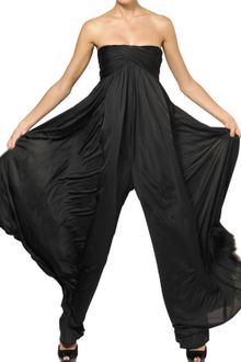 Alexander McQueen Draped Viscose Jersey Jumpsuit - Lyst
