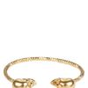 Alexander Mcqueen Twin Skull Brass Bracelet in Gold - Lyst