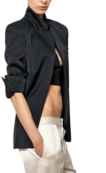 Alexander Wang Shiny Techno Crepe Jacket - Lyst