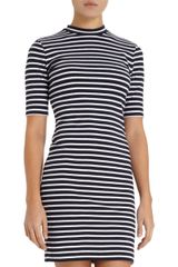 Alexander Wang Striped Mock Neck Dress