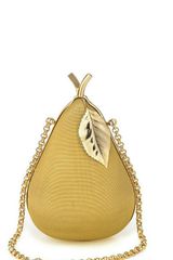 Anya Hindmarch Pear Woven Moiré Clutch