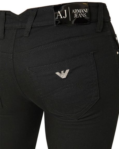 ladies black armani jeans