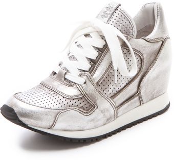 Ash Dean Metallic Wedge Sneakers - Lyst