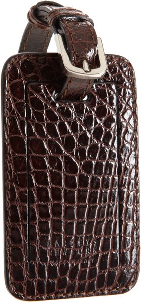 Barneys New York Crocodile Luggage Tag - Lyst