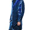 Burberry Prorsum Metallic Paper Silk Oversize Trench Coat in Blue for Men - Lyst