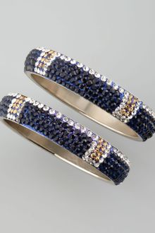 Chamak By Priya Kakkar Montana Blue Crystal Bangles Set Of Two - Lyst
