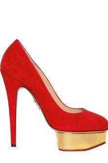 Charlotte Olympia 150mm Dolly Suede Pumps - Lyst