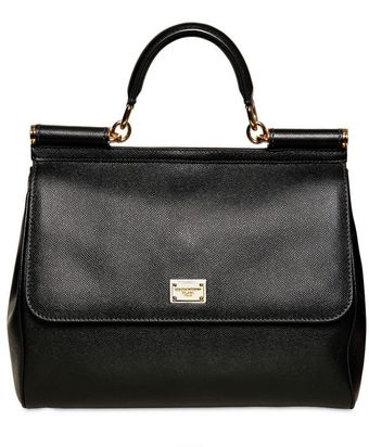 Dolce & Gabbana Miss Sicily Saffiano Leather Top Handle - Lyst