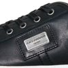 Dolce & Gabbana Uk Logo Plaque Leather Sneakers in Black for Men (black /white) - Lyst