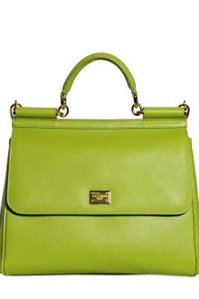Dolce & Gabbana Miss Sicily Saffiano Leather Top Handle - Lyst