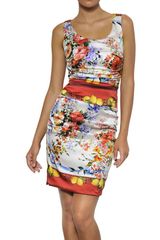Dolce & Gabbana Printed Silk Satin Dress