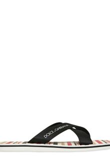 Dolce & Gabbana Pvc Striped Criss Cross Flip Flops - Lyst