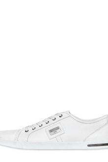 Dolce & Gabbana Uk Logo Plaque Leather Sneakers - Lyst