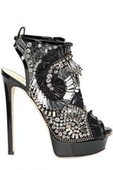 DSquared2 150mm Patent Leather Beaded Sandals