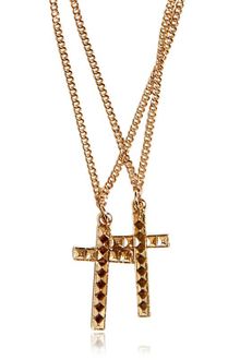 DSquared2 Cross Pendant Brass Necklace - Lyst