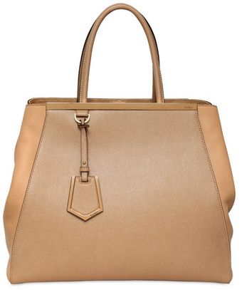 Fendi Large 2jours Structured Leather Bag - Lyst