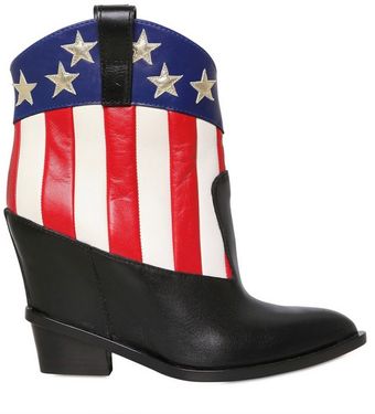 Giuseppe Zanotti Stars and Stripes Calf Low Boots - Lyst