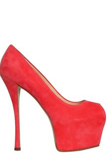 Giuseppe Zanotti Suede Open Toe Pumps - Lyst