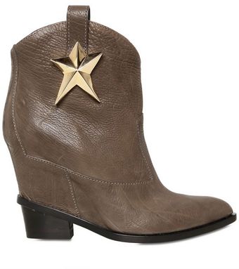 Giuseppe Zanotti Hammered Leather Low Boots - Lyst