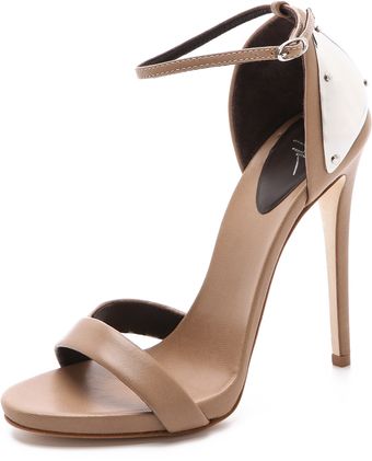 Giuseppe Zanotti Ankle Strap Sandals with Metal Detail - Lyst
