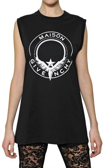 Givenchy Maison Givenchy Cotton Jersey Tank Top - Lyst