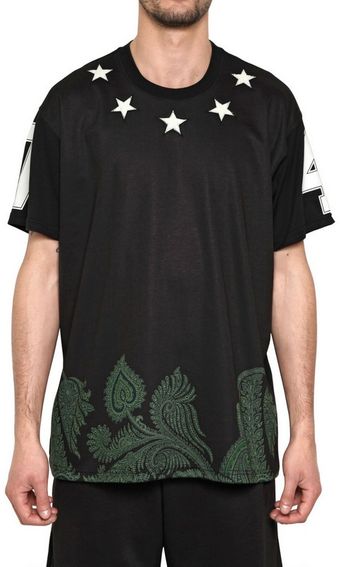 Givenchy Stars Paisley Jersey Oversized Tshirt - Lyst