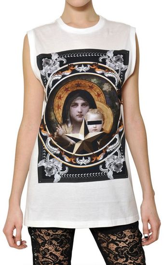 Givenchy Madonna Printed Cotton Jersey Tank Top - Lyst