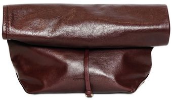 Jil Sander Nuzzi Nappa Leather Lunch Bag Clutch - Lyst