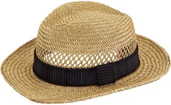 Lanvin Open Weave Straw Hat - Lyst
