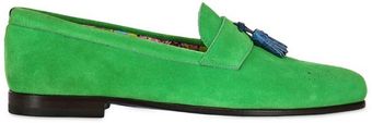 Manuel Vanni Crocodile Tassels On Suede Loafers - Lyst