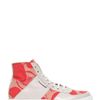 Marc Jacobs Leather Printed Canvas Sneakers in Red for Men (grey/red) - Lyst