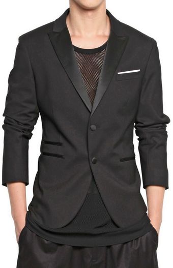 Neil Barrett Stretch Cotton Nylon Tuxedo Jacket - Lyst