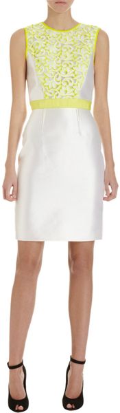 Prabal Gurung Embroidered Yoke Dress - Lyst