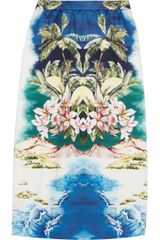 Stella McCartney Hawaiianprint Cottonsateen Midi Skirt