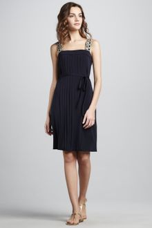 Tory Burch Jacqueline Pleated Bead-strap Dress - Lyst