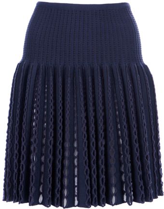 Alaïa Short Pleated Skirt - Lyst