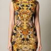 Alexander Mcqueen Hummingbirdprint Dress in Yellow (multicoloured) - Lyst