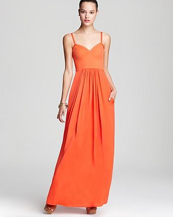 BCBGMAXAZRIA Maxi Dress with Spaghetti Strap - Lyst