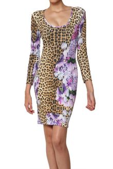 Just Cavalli Printed Light Crepe Jersey Dress - Lyst