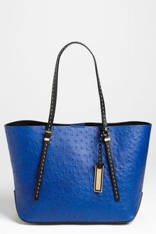 Michael Kors Gia Small Ostrich Embossed Leather Tote - Lyst