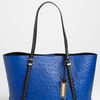 Michael Kors Gia Small Ostrich Embossed Leather Tote in Blue (start of color list sapphire) - Lyst