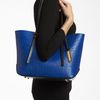 Michael Kors Gia Small Ostrich Embossed Leather Tote in Blue (start of color list sapphire) - Lyst