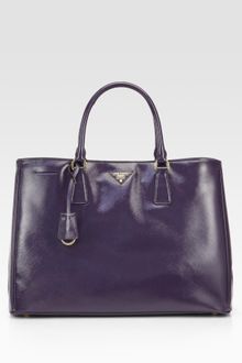 Prada Saffiano Vernice Tote - Lyst