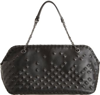 Bottega Veneta Studded Shoulder Bag - Lyst