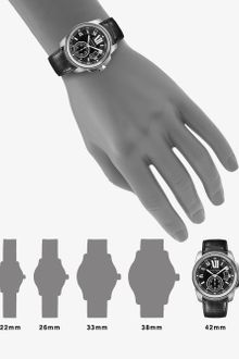 Cartier Calibre De Cartier Stainless Steel Watch On Alligator Strap - Lyst
