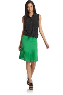 Catherine Malandrino Pleated Skirt - Lyst