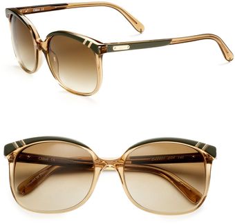 Chloé Round Cat Eye Acetate Sunglasses - Lyst